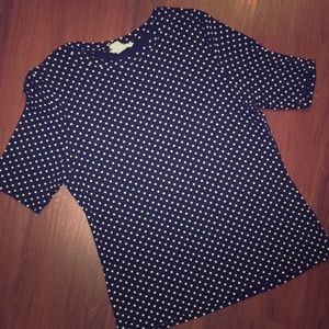 ✨3 for $20 Sale✨H&M Navy & White Polka Dot Shirt
